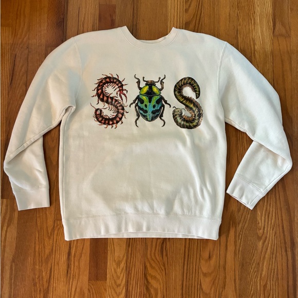 SZA SOS Bug Grand National Tour Crewneck Sweatshirt Size Medium Cream Color - Picture 2 of 9